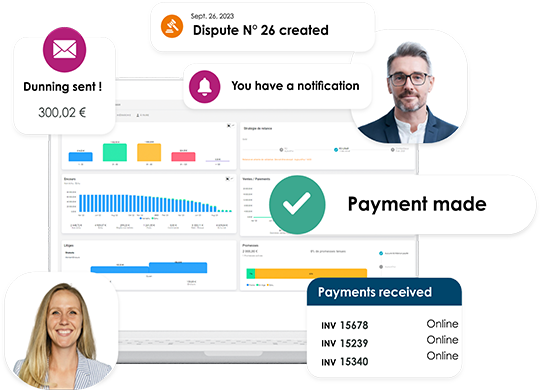 Controle el credito de sus clientes. Automatice sus procesos de cobro.